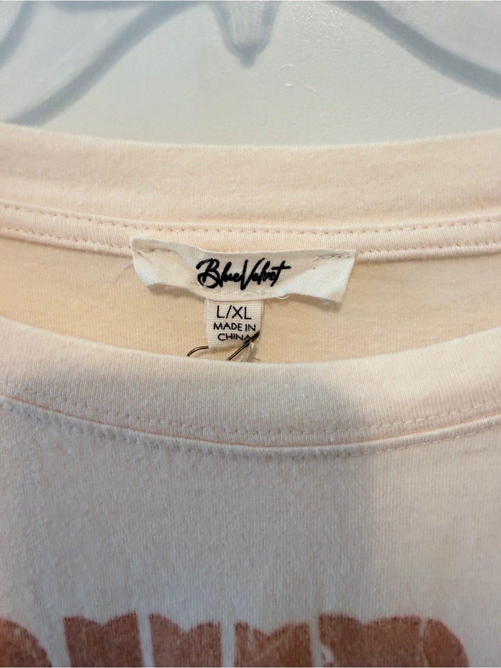 Bohemian Patchwork Cowboy Pullover t-shirt with butterfly wings . Cream & Pink - Picture 9 of 9